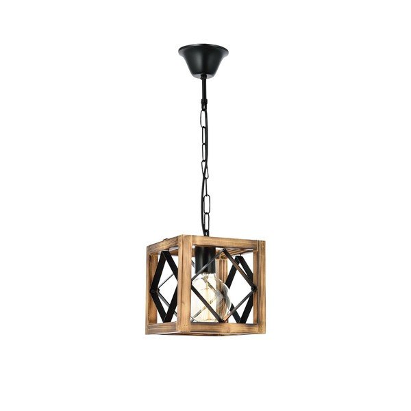 Viseča svetilka iz lesa jelke Zikzak Rustik