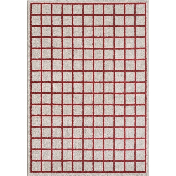Rdeča/bež preproga 160x230 cm Picnic – ESTE