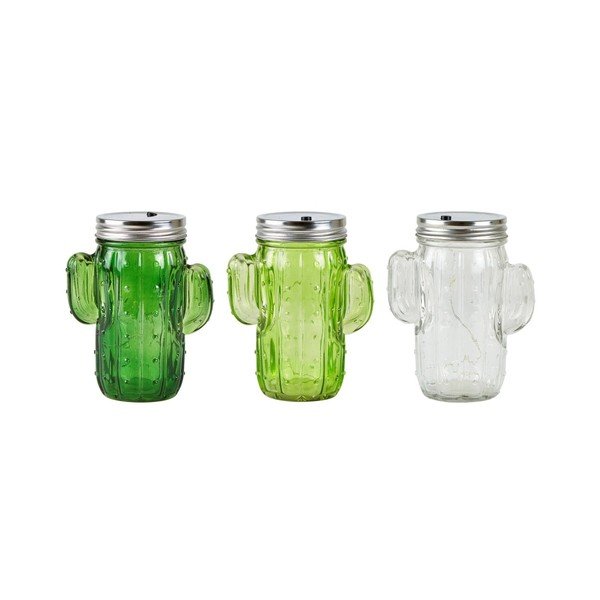 Komplet 3 LED svetlobnih okraskov Villa Collection Cactus