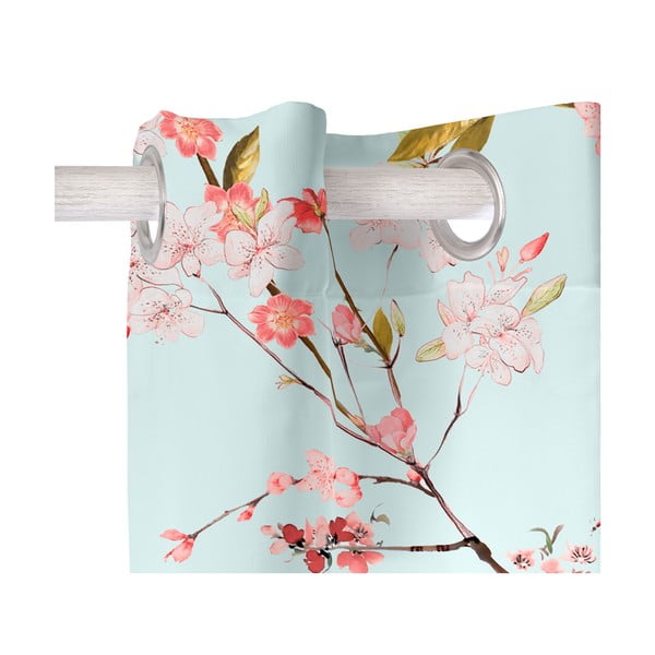 Mentolno zelena/rožnata zavesa 140x300 cm Chinoiserie – Happy Friday-image-2