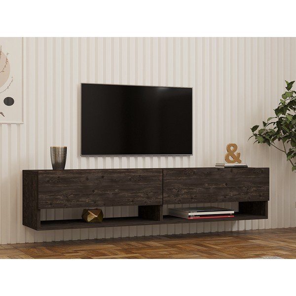 Antracitno siva TV omarica 141x31x30 cm Arges – Kalune Design-image-1