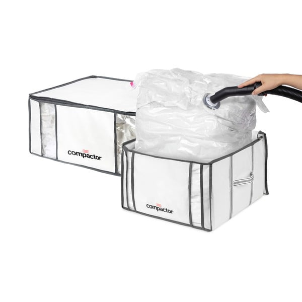 Vakuumske ojačane tekstilne škatle za shranjevanje oblačil v kompletu 2 ks 65x45x27 cm Life – Compactor-image-3