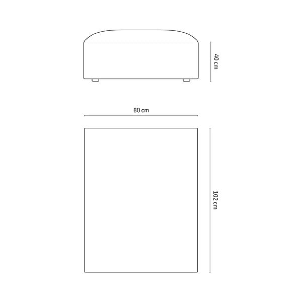 Siv žameten tabure Jodie – Micadoni Home-image-4
