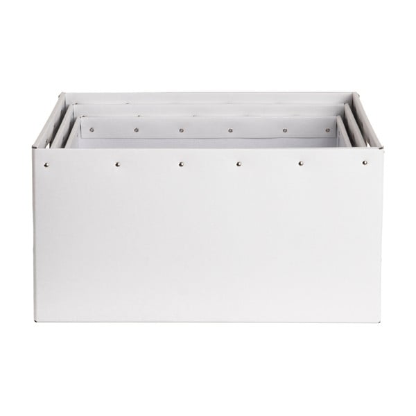Bele kartonaste škatle za shranjevanje v kompletu 3 ks Ture – Bigso Box of Sweden-image-3