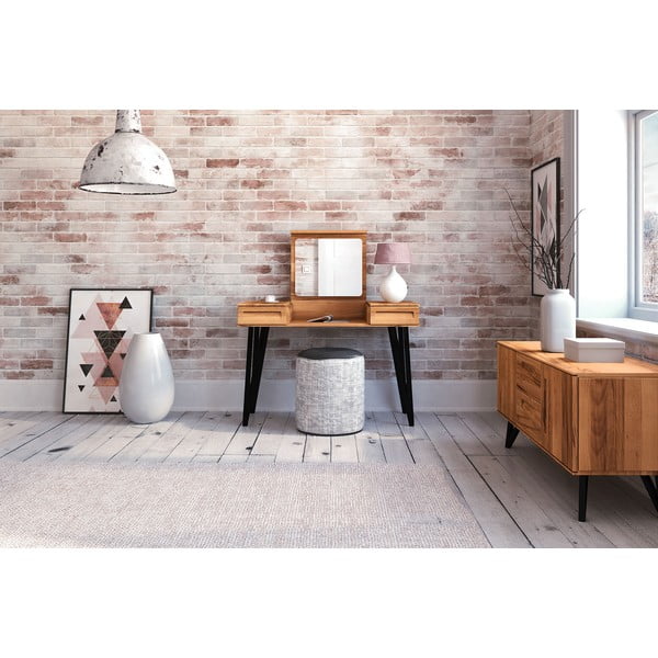 Toaletna mizica iz bukovega lesa 120x53 cm Golo - The Beds-image-4