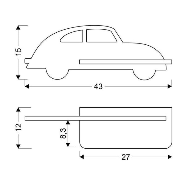 Siva otroška svetilka Car – Candellux Lighting-image-3