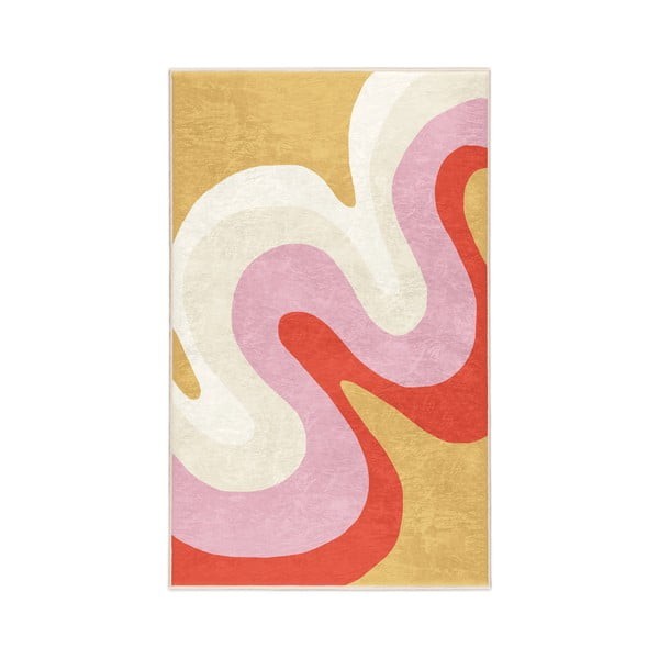 Rumena/rožnata pralna preproga 160x230 cm Raspberry Creamsicle – Mila Home
