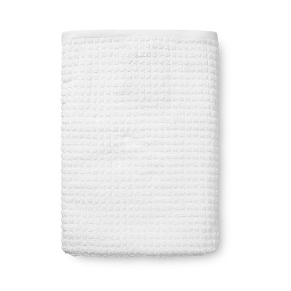 Bela frotirna brisača iz organskega bombaža 70x140 cm Check – JUNA