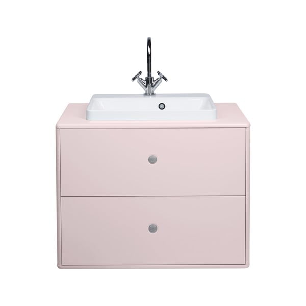 Rožnata stenska omarica z umivalnikom brez pipe 80x62 cm Color Bath – Tom Tailor