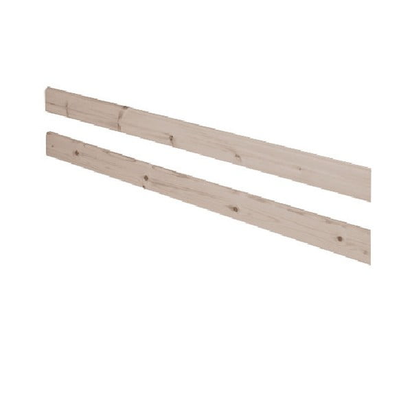 Rjava zaščitna ograja iz borovega lesa za posteljo Flexa Classic, dolžina 197 cm