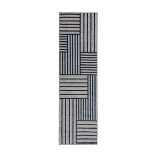 Temno modra notranja in zunanja preproga 66x230 cm Vigo Blocks – Flair Rugs