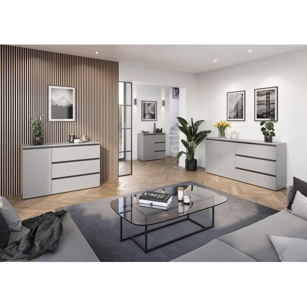 Siva nizka komoda 135x91 cm Bastia – Germania-image-4