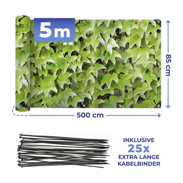 Zelen plastičen balkonski zastor 500x85 cm Wilder Wein – Maximex-image-3