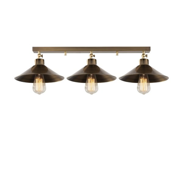 Stropna svetilka v bronasti barvi s kovinskim senčnikom ø 24 cm Berceste – Opviq lights