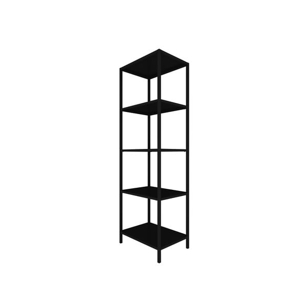 Črna kovinska polica Canett Lite, višina 175 cm-image-3