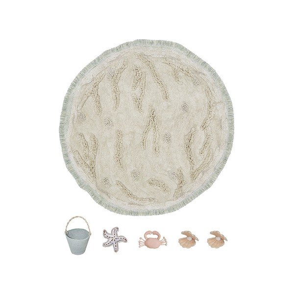 Bež bombažna otroška igralna preproga ø120 cm Island – Lorena Canals