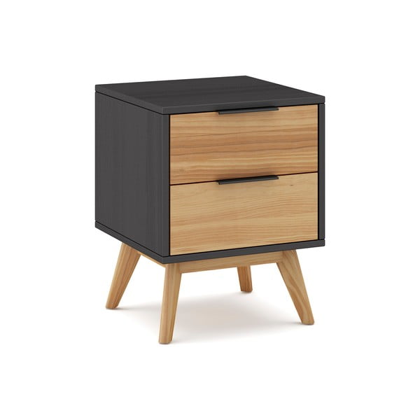 Nočna omarica iz masivnega bora v naravni barvi Lavis – Marckeric-image-2