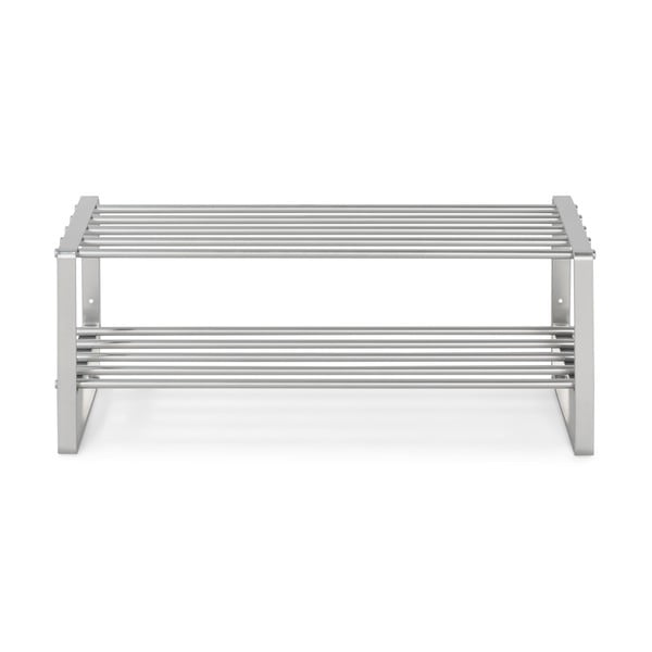 Kovinska omarica za čevlje v srebrni barvi 70x29x27 cm Rex – Spinder Design-image-1