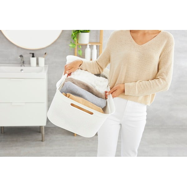Bel plastični koš za perilo 41 l Brisen - Rotho-image-1