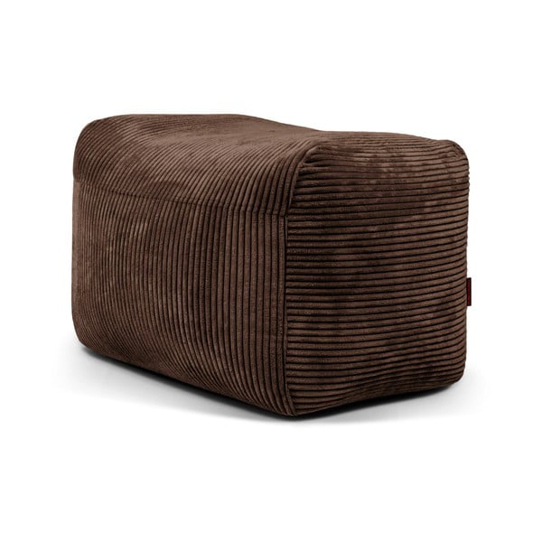 Temno rjava vreča za sedenje iz rebrastega žameta Plus 70 Lounge – SLOWDOWN