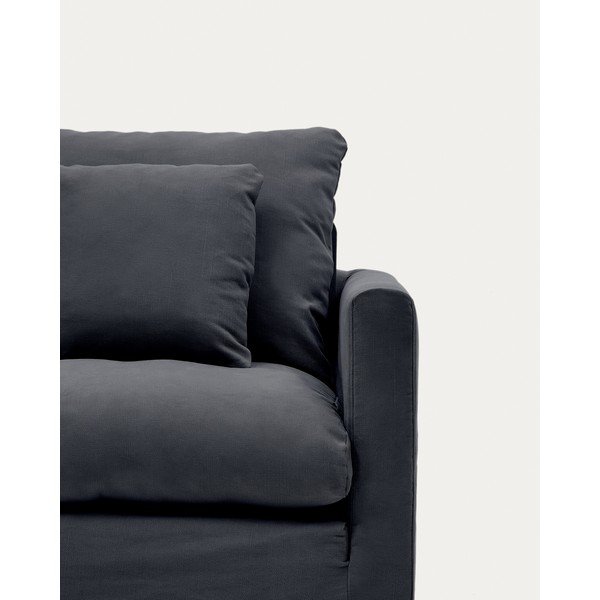 Antracitno siva prevleka 92 cm Nora – Kave Home-image-4