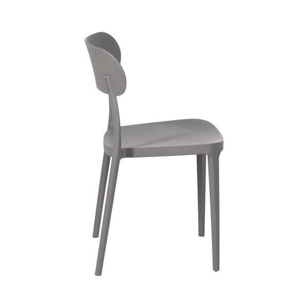 Sivi plastični jedilni stoli v kompletu 2 ks – Ixia-image-4