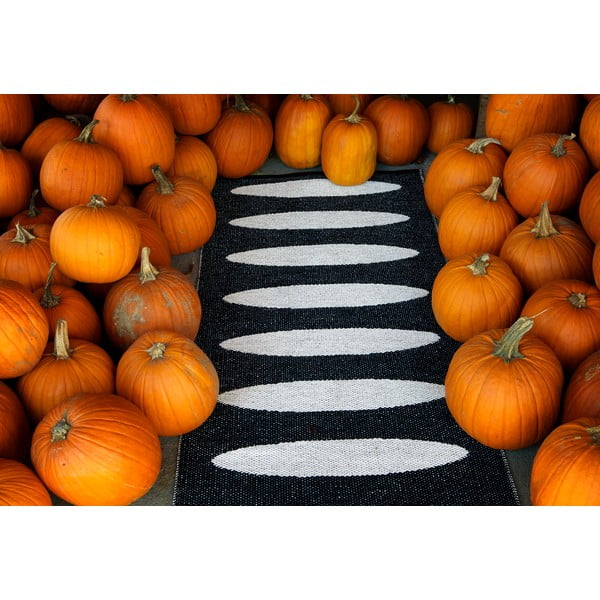 Črn zunanji in notranji tekač 70x150 cm Ella Black – Pappelina-image-1