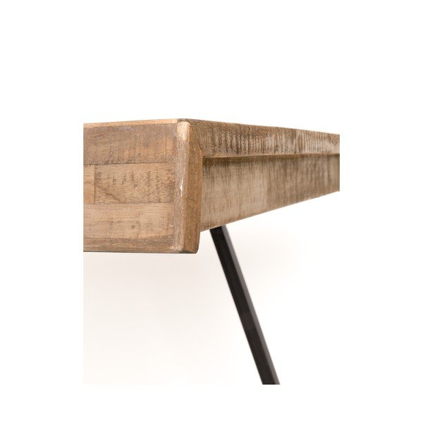 Jedilna miza iz masivnega tika 90x180 cm Suri – White Label-image-4