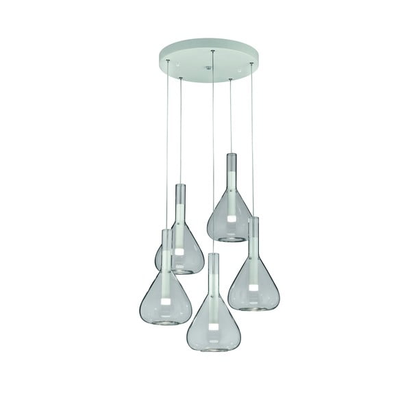 Bela LED viseča svetilka s steklenim senčilom ø 55 cm Cipera – CINQUE-image-2