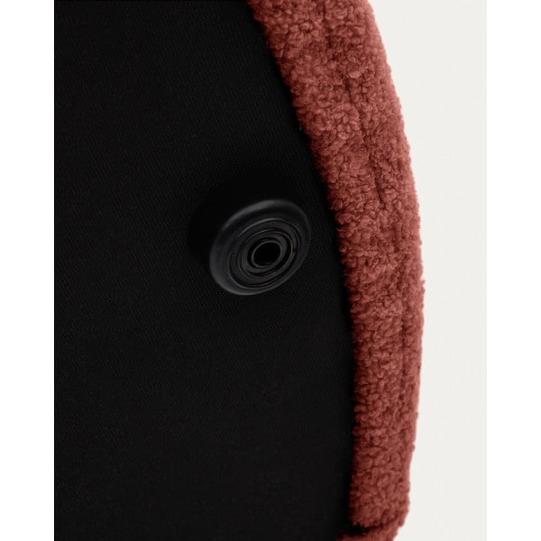 Tabure iz tkanine bouclé v barvi terakote Kaeli – Kave Home-image-3