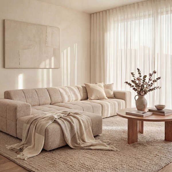 Bež kotna sedežna garnitura (levi kot) Chicago – Cosmopolitan Design-image-1