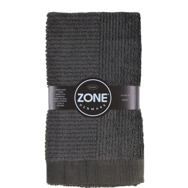 Temno siva brisača Zone Classic 100x50 cm