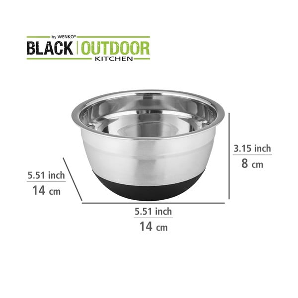 Posoda iz nerjavečega jekla z nedrsečim dnom Wenko Black Outdoor Kitchen Aru, 600 ml-image-4
