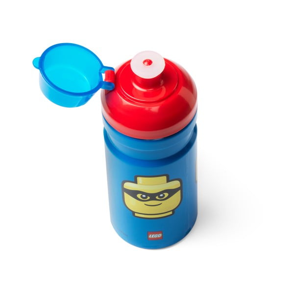 Modra steklenička za vodo z rdečim pokrovom LEGO® Iconic, 390 ml-image-2