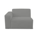 Siv modul za sedežno garnituro iz tkanine bouclé (levi kot) Roxy – Scandic