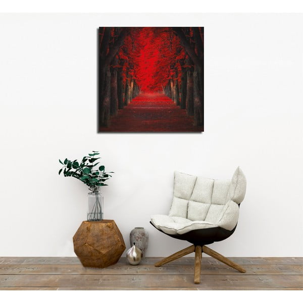 Stenska slika na platnu Red Trees, 45 x 45 cm-image-1