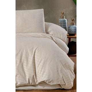 Kremno bela posteljnina za zakonsko posteljo/podaljšana z rjuho/4-delna 200x220 cm – Mila Home