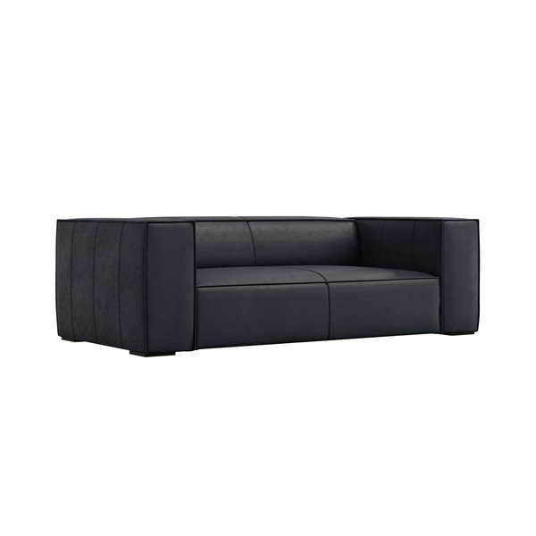 Temno modra usnjena sedežna garnitura 212 cm Madame – Windsor & Co Sofas-image-1