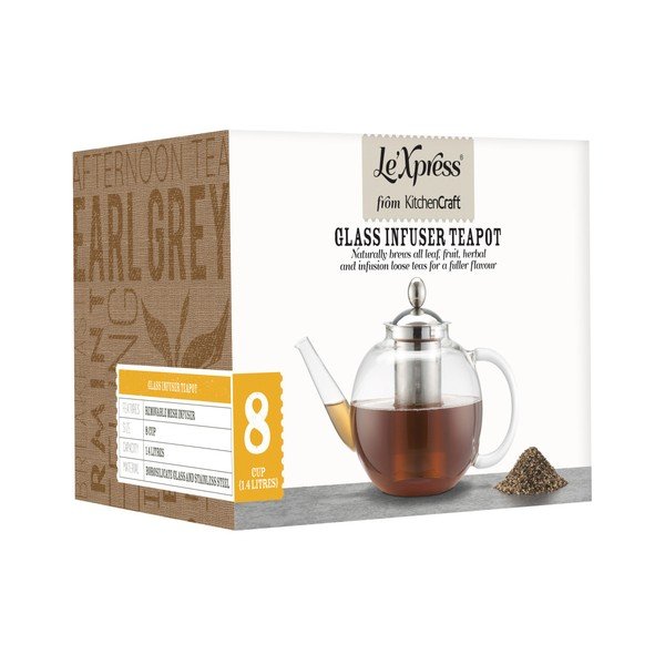 Stekleni čajnik s cedilom za čaj Kitchen Craft Le'Xpress, 1400 ml-image-2