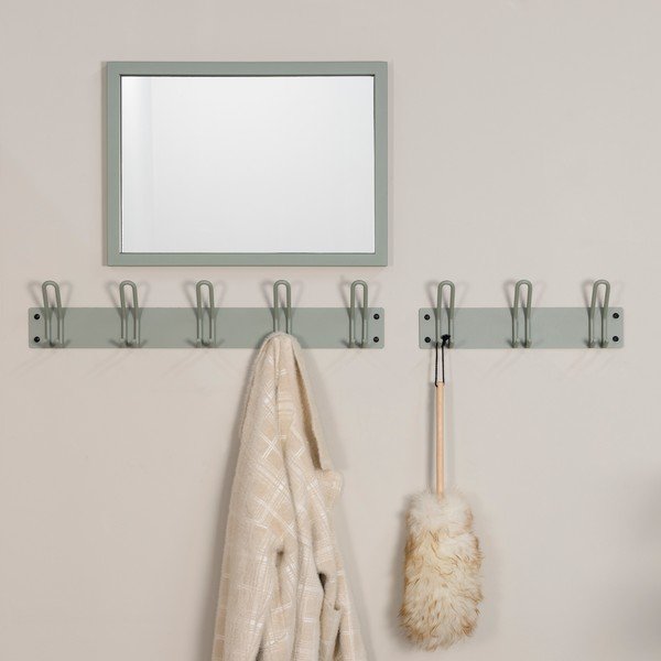 Prašno zelen kovinski stenski obešalnik 70 cm Miles – Spinder Design-image-1