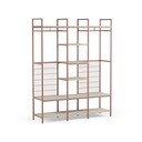Odprta jeklena garderobna omara v barvi terakote 140x179,5x40 cm Amara – Marckeric