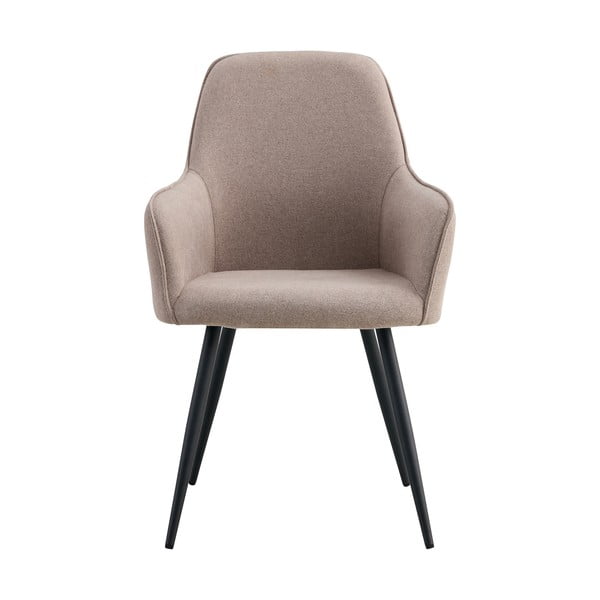 Sivi oblazinjeni jedilni stoli v kompletu z nasloni za roke 2 ks Harbo – House Nordic-image-1