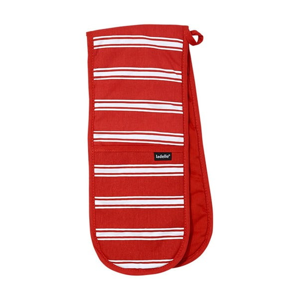 Ladelle Butcher Stripe Red Double Kitchen Towel