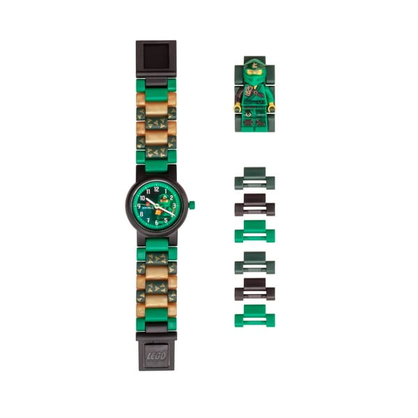 Zelena ročna ura z zložljivim pasom in minifigurico LEGO® NINJAGO Lloyd-image-4