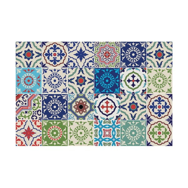 Komplet 24 nalepk Ambiance Azulejos Bachata, 90 x 60 cm