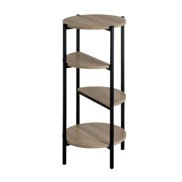 Črn regal v hrastovem dekorju 40x80 cm – Casa Selección