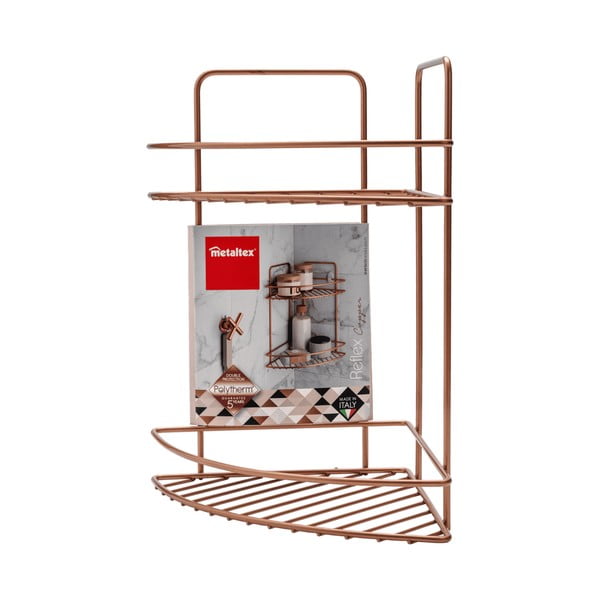 Kopalniška kotna polica z dvema nivojema Metaltex Copper-image-3