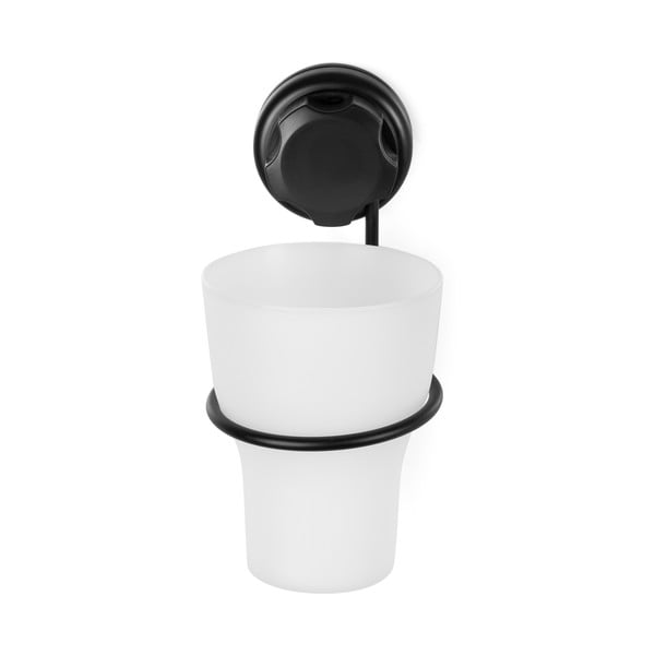 Črn kovinski lonček za zobne ščetke z namestitvijo brez vrtanja Bestlock Black – Compactor-image-3