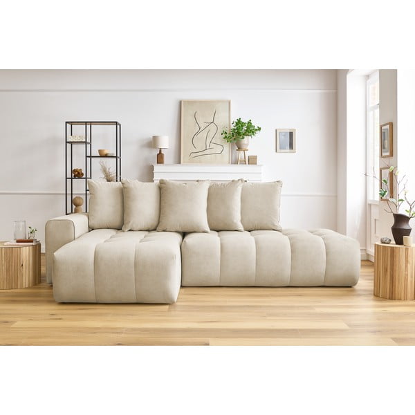 Bež kotni kavč (levi kot) Mont-Blanc - Bobochic Paris-image-1