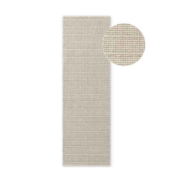 Kremno bel ročno tkan volnen tekač 80x250 cm Camden Parker – Ted Baker